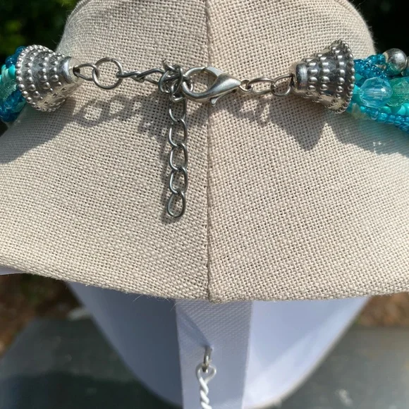 Turquoise "Ocean" Necklace, Bracelet, and Earrings Set - Picture 4 of 5